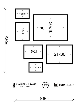 Zestaw czarnych ramek galeria 2 GF0010