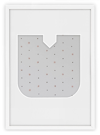 Ramka na zdjęcia LITERKA "U" 21x30 cm biała z białym passe partout