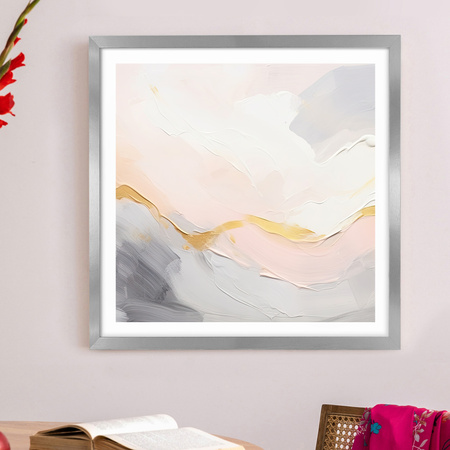 Srebrna ramka na zdjęcia HEN S 50x50 cm