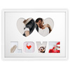 Ramka na zdjęcia LOVE 30x40 cm biała z białym passe partout
