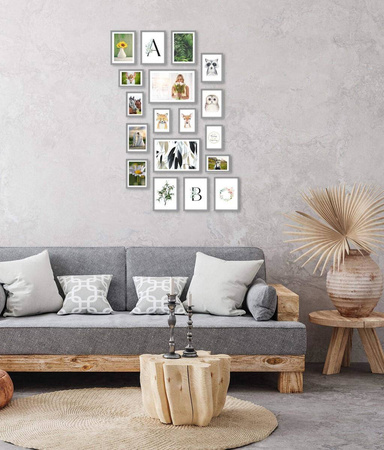 Zestaw szarych ramek galeria Pinia 05 GF0006