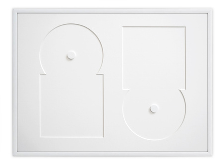 Biała ramka na 2 płyty CD - 30x40 cm