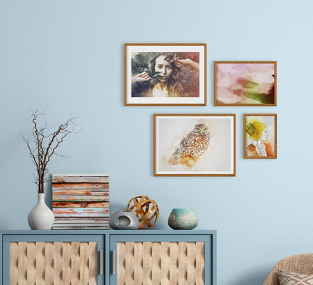 Zestaw ramek na 4 zdjęcia kolor dąb HIT 33 GF0008