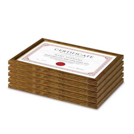 Pakiet 5 szt. ramek na zdjęcia kolor dąb HIT 3 21x30 cm