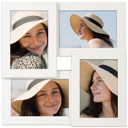 Multirama MULTI HEN 1 ramka na zdjęcia. Biała multirama na cztery zdjęcia