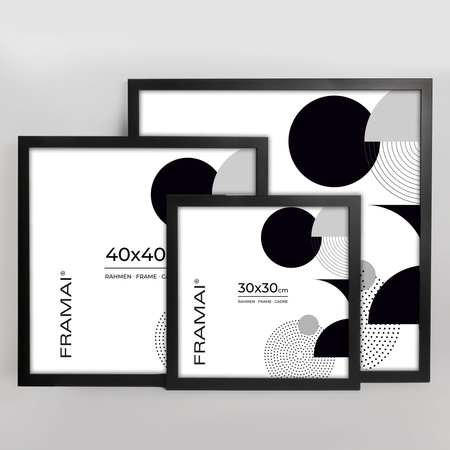 Czarna ramka na zdjęcia HEN 2 40x40 cm