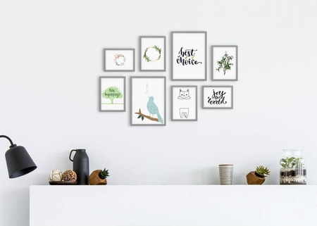 Zestaw szarych ramek galeria PINIA 05 GF0007