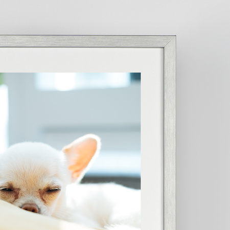 Srebrna ramka drewniana na zdjęcia PINIA S 21x30 cm