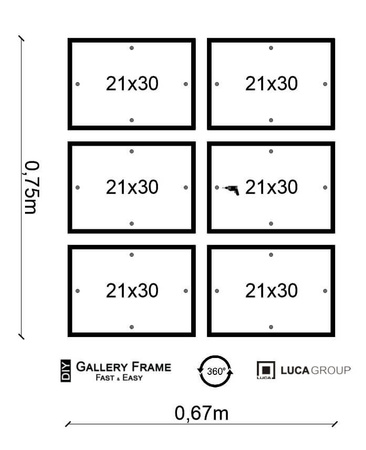 Zestaw ramek PINIA 1 GF0020 - galeria ramek na 6 zdjęć