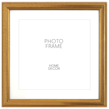 Złota ramka drewniana na zdjęcia DRWA FZ 15x15 cm
