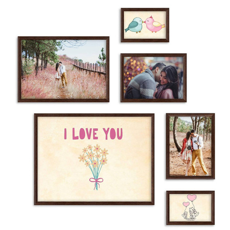 Zestaw brązowych ramek galeria HIT 4 GF0010