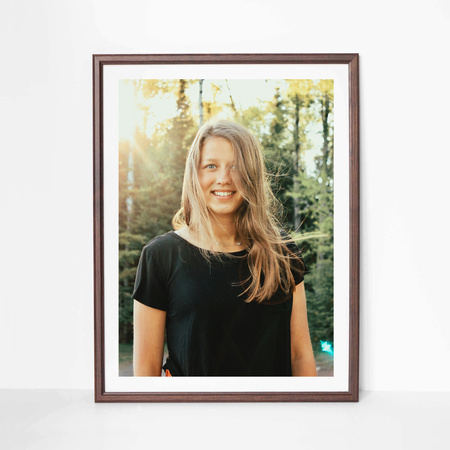 Pakiet 5 szt. ciemno brązowych ramek drewnianych na zdjęcia DRWA 44 30x40 cm