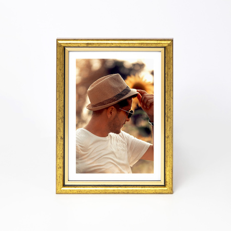 Ramka drewniana złota na zdjęcia DRI CL Z 13X18 cm