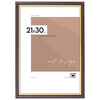 Brązowa ramka drewniana ze złotym paskiem DRI CL 421x30 cm