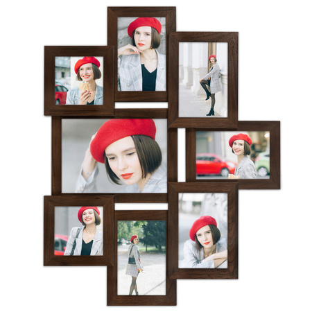 Multirama MULTI HEN 4 ramka na zdjęcia na 8 zdjęć - brązowa