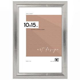 Srebrna ramka drewniana na zdjęcia EKO S2 10x15 cm