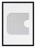 Ramka na zdjęcia LITERKA "C" 21x30 cm czarna z białym passe partout