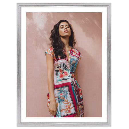 Srebrna ramka drewniana na zdjęcia EKO S2 25x38 cm