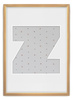 Ramka na zdjęcia LITERKA "Z" 21x30 cm jasne drewno z białym passe partout