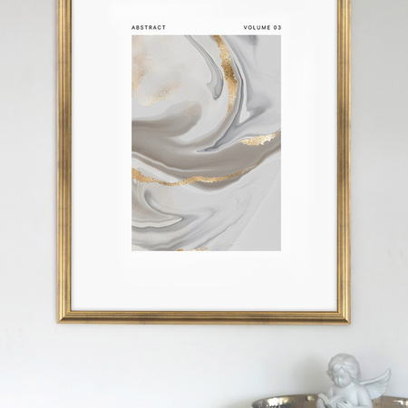 Ramka drewniana złota na zdjęcia DRL N Z 40x50 cm