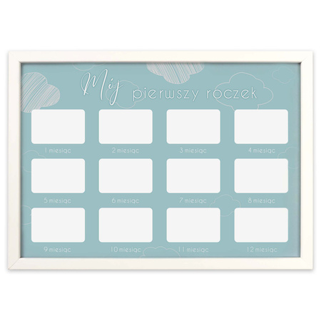 Ramka na zdjęcia MÓJ PIERWSZY ROCZEK - CHŁOPIEC 21x30 cm z passe partout