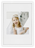 Ramka na zdjęcia LITERKA "Z" 21x30 cm biała z białym passe partout