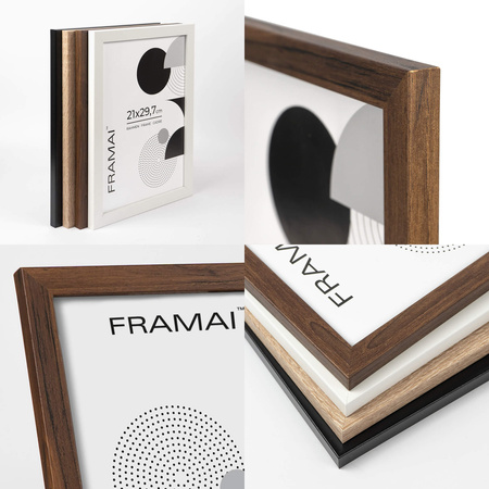 Pakiet 5 szt. brązowych ramek na zdjęcia HEN 4 21x29,7 cm A4