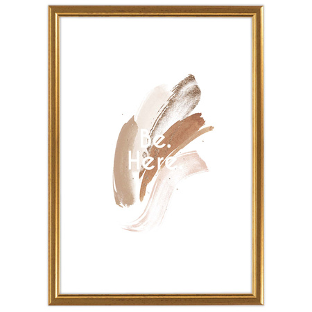 Złota ramka drewniana na zdjęcia DRWA FZ 28x35 cm