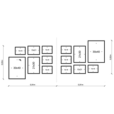 Zestaw ramek PINIA 3 GF0042 - galeria ramek na 14 zdjęć