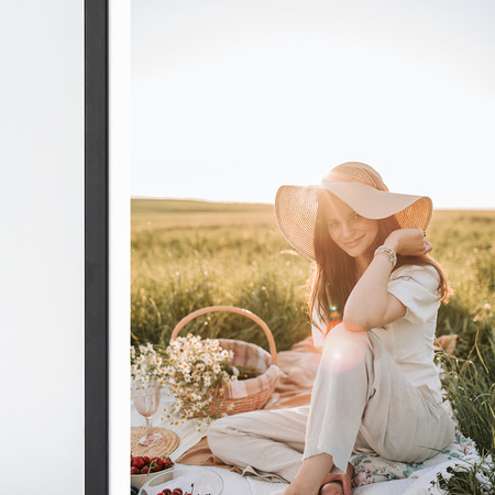 Czarna ramka drewniana PINIA 2 21x30 cm