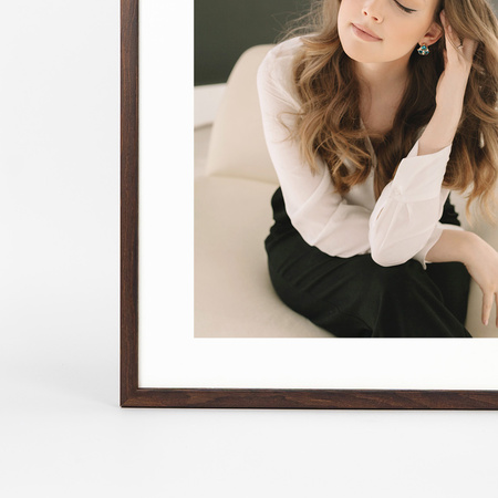 Pakiet 5 szt. ciemnobrązowych ramek drewnianych na zdjęcia PINIA 4 30x40 cm