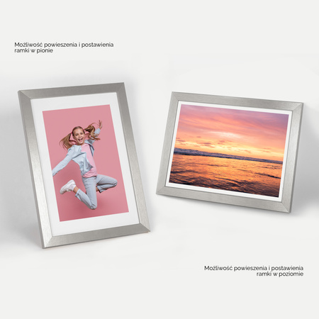 Pakiet 5 szt. srebrnych ramek na zdjęcia HEN S 21x29,7 cm A4