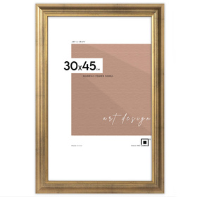 Ramka drewniana złota na zdjęcia DRL N Z 30x45 cm