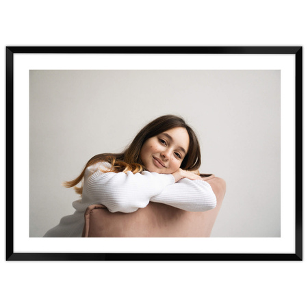 Czarna ramka na zdjęcia HEN 2 50x70 cm