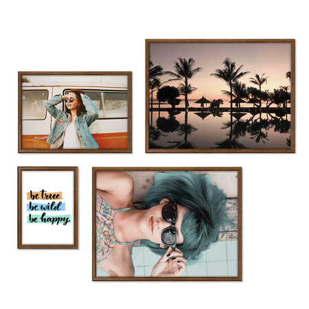 Zestaw brązowych ramek galeria 4 GF0008