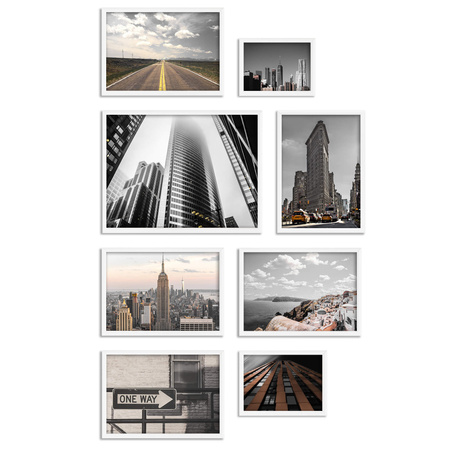 Zestaw białych ramek - galeria HIT 01 GF0009 - CORNER