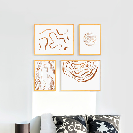 Zestaw naturalnych ramek galeria PINIA 0 GF0003