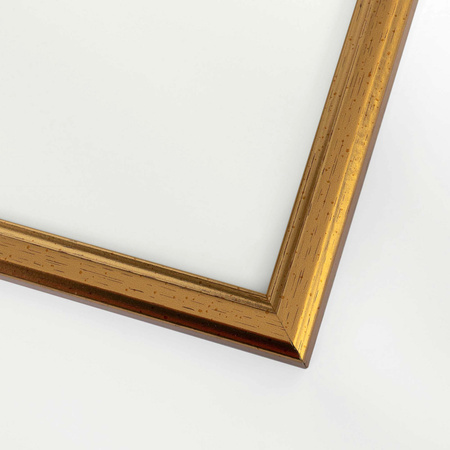 Złota ramka drewniana na zdjęcia DRWA FZ 6x9 cm