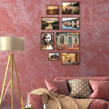 Zestaw brązowych ramek galeria Pinia 3 GF0009