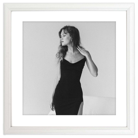 Biała ramka drewniana na zdjęcia DRWA 1 25x25 cm