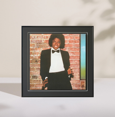 Czarna ramka na okładkę płyty winylowej o rozmiarze 40x40 cm