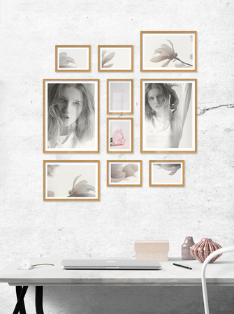 Zestaw ramek na 10 zdjęć PINIA 00 GF0011 kolor dębowy