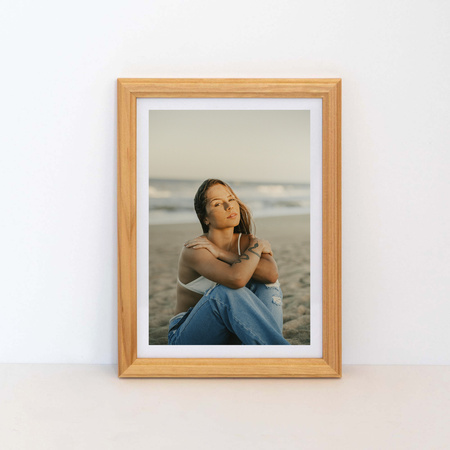 Pakiet 5 szt. naturalnych ramek drewnianych na zdjęcia DRWA 0 13x18 cm