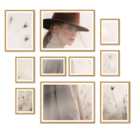 Zestaw ramek na 10 zdjęć PINIA 00 GF0011 kolor dębowy