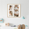 Foto Galeria 50x50 cm kolor dębowy Ramka na 5 zdjęć 15x21 cm z Passe Partout