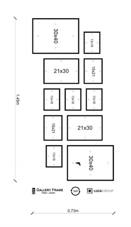 Zestaw białych ramek galeria PRESTO 1 GF0005