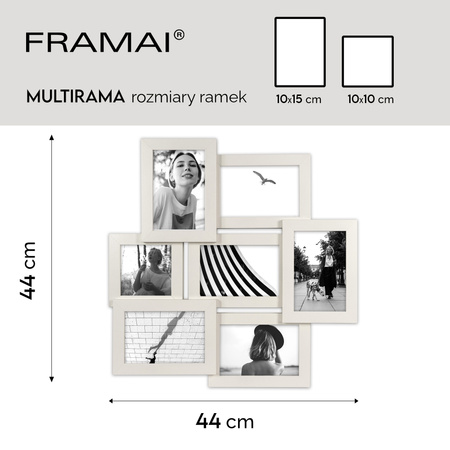Multirama MULTI HEN 1 ramka na zdjęcia na 7 zdjęć - biała