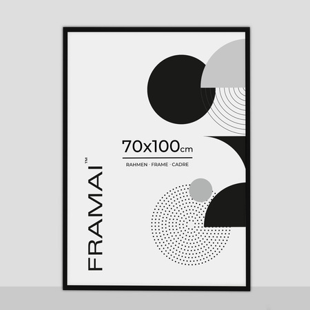 Czarna ramka na zdjęcia 70x100 cm HEN 2