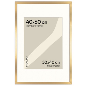 Złota ramka na zdjęcia HEN PASS Z 40x60 cm z passe partout (30x40 cm)