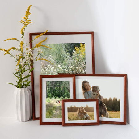 Ramka drewniana na zdjęcia mahoniowa DRWA 5 28x35 cm